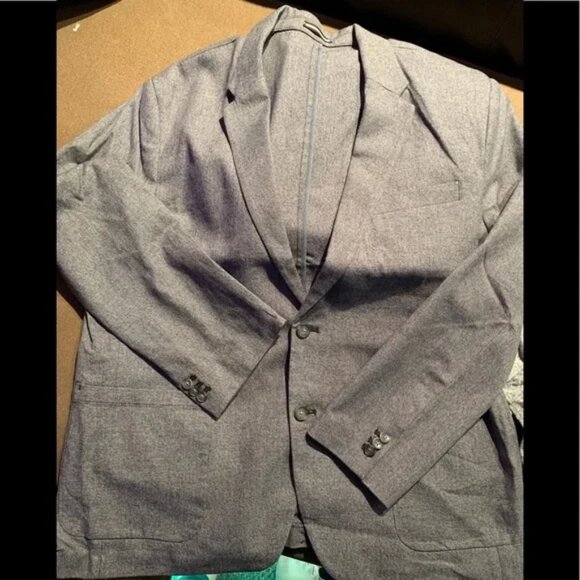 Built-In Flex Blazer, Charcoal Gray, Men XXL Tall - Picture 2 of 4
